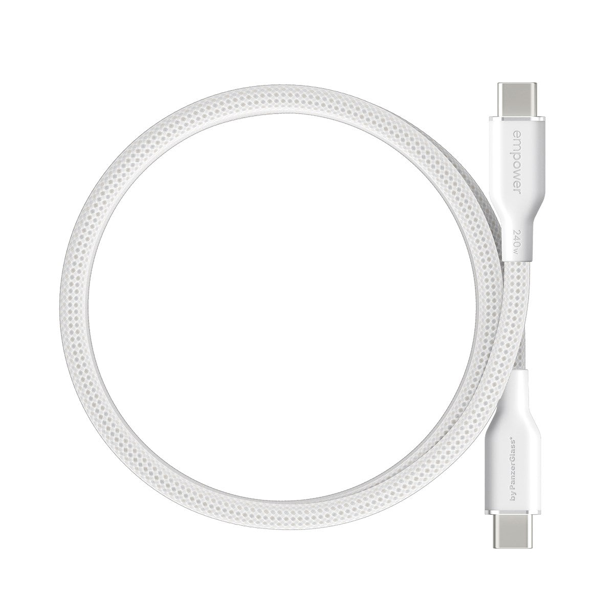 empower™ by PanzerGlass® Magnetic 240W USB-C to USB-C Cable | USB 2.0 | 1.5M | Silver White